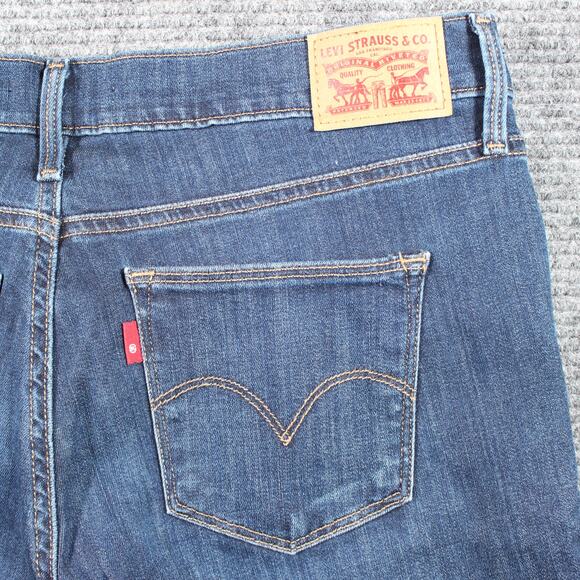 Levi’s Slimming Skinny Womens W31x27 Blue Mid Rise Stretch Denim - Picture 9 of 11